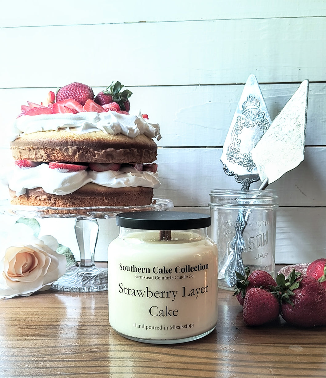 Strawberry Layer Cake Candle